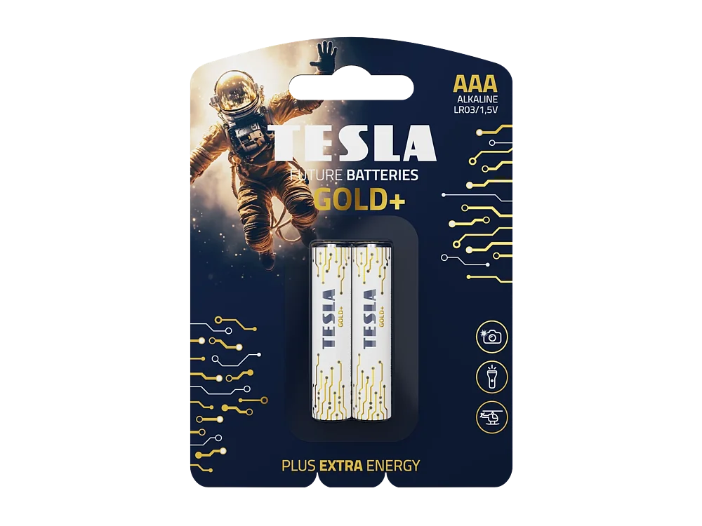 TESLA BATTERIES GOLD+ AAA 2 шт