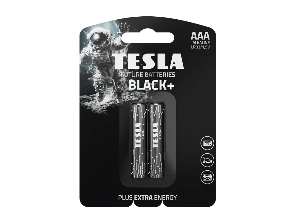 TESLA BATTERIES  Black+ AAA 2шт