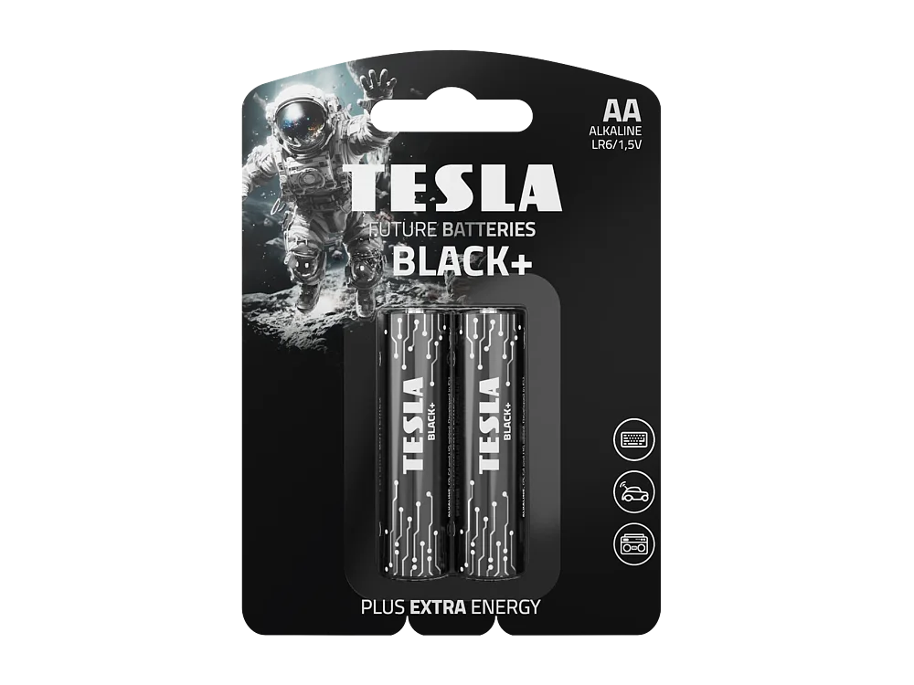 TESLA BATTERIES  Black+ AA 2шт